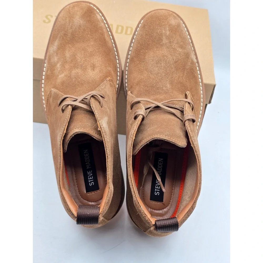 Steve Madden Palta Chukka Boots Mens 7 Tan Suede PALT01M1 -New